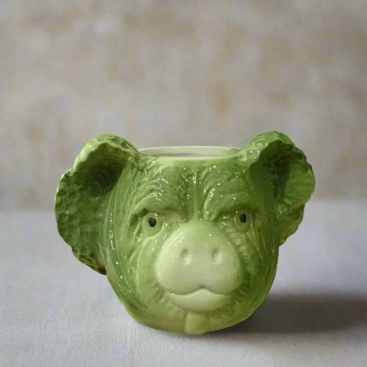 Cabbage Green Pig Mug