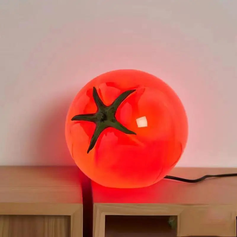 Tomato Shape Glass Table Lamp