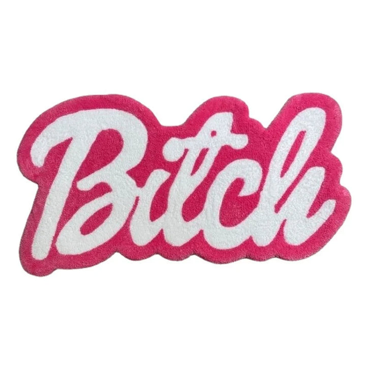 Pink Bitch Letter Rug