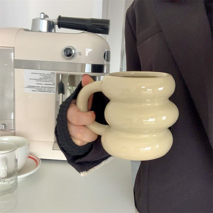 Chunky Nordic Irregular Curve Mug Cup - Yililo