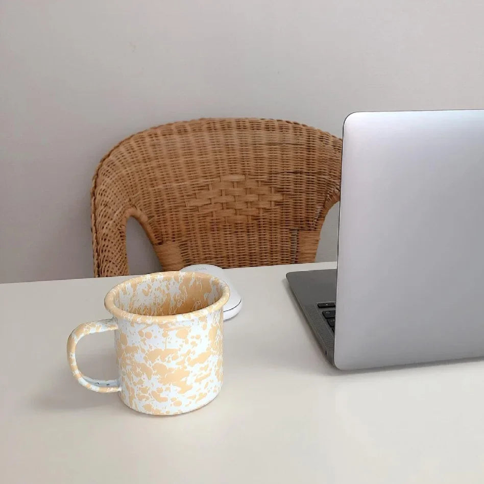 Ink Splash Enamel Drinking Mug