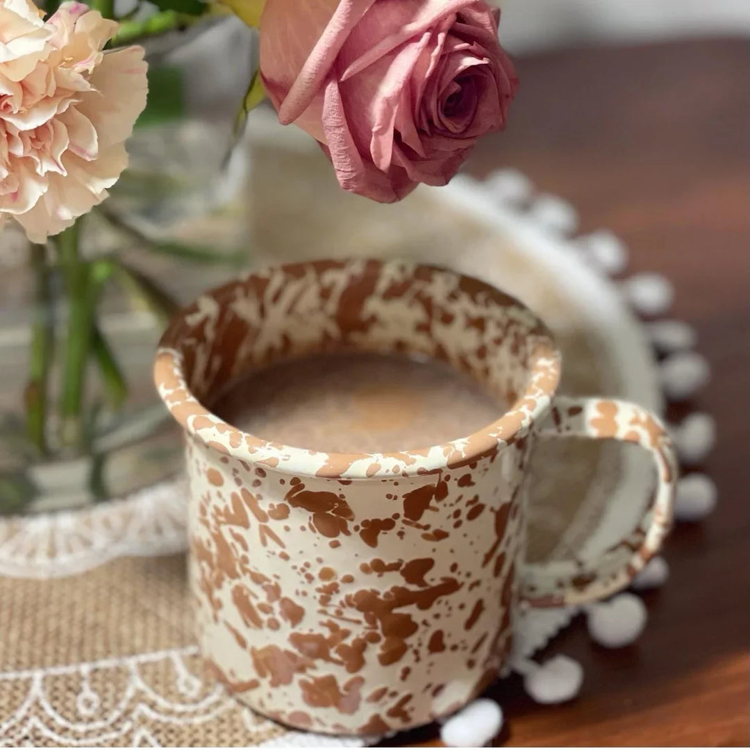 Ink Splash Enamel Drinking Mug