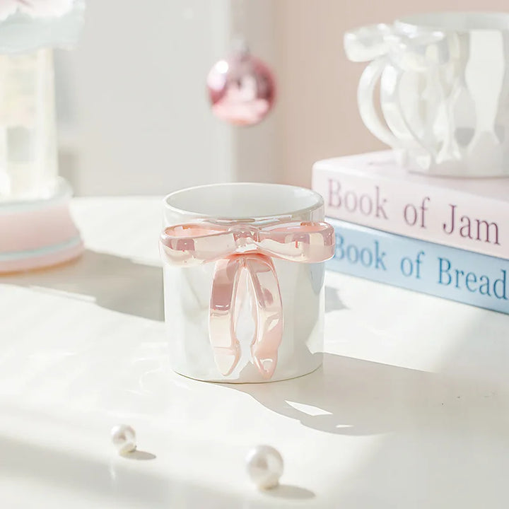 Pearly Bow Coquette Mug - Yililo