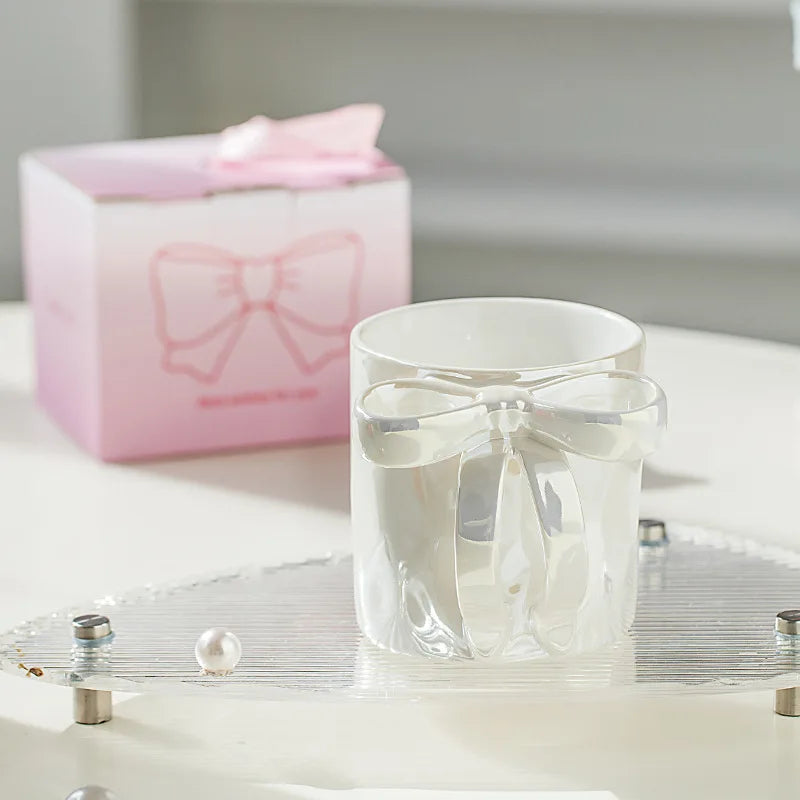 Pearly Bow Coquette Mug - Yililo