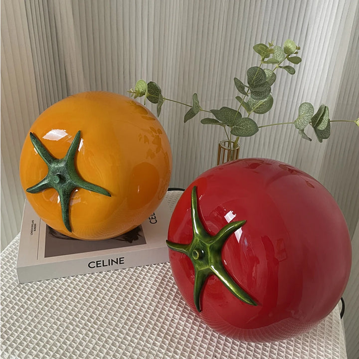 Tomato Shape Glass Table Lamp