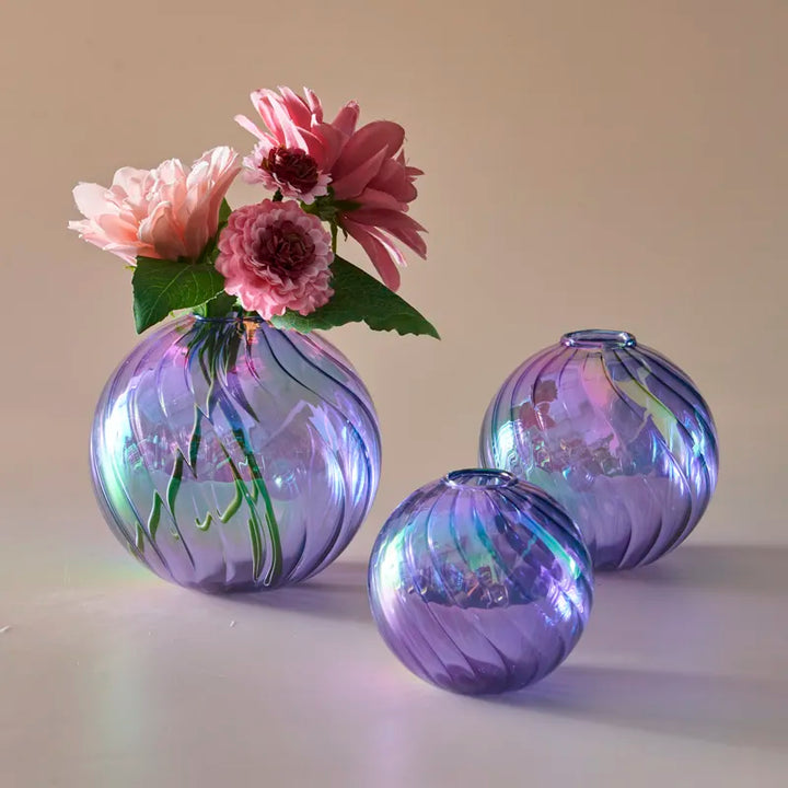Colourful Iridescent Small Ball Vase
