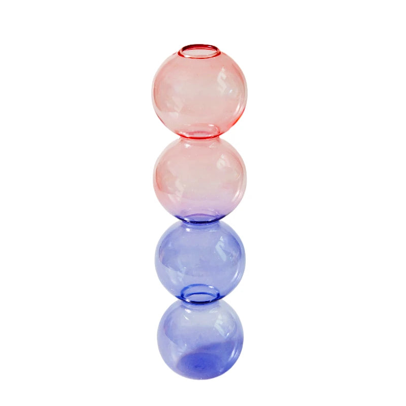 Rainbow Colour Glass Retro Candlesticks Taper Candle Holders - Yililo