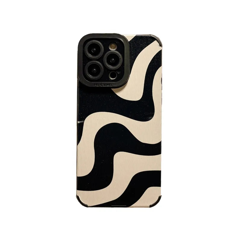 Swirl Black Textured IPhone Case - Yililo