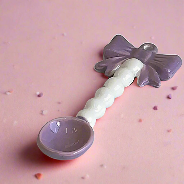 Bubble Handle Bow Mug And Spoon