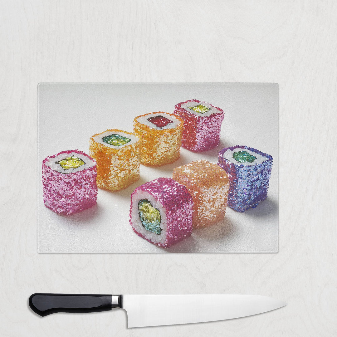 Sequin Sushi Glass Chopping Board - Yililo