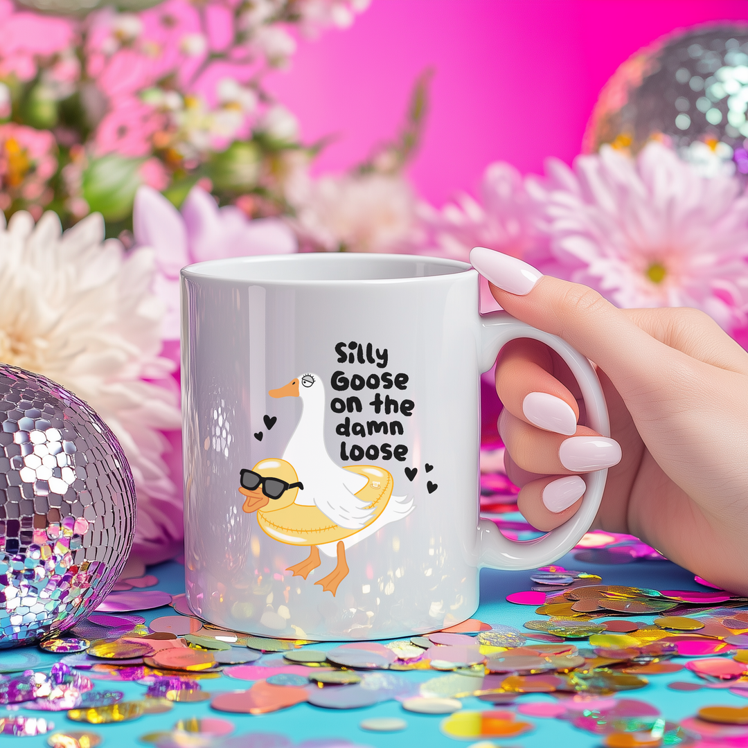 Silly Goose On the Loose Funny Mug Cup - Yililo