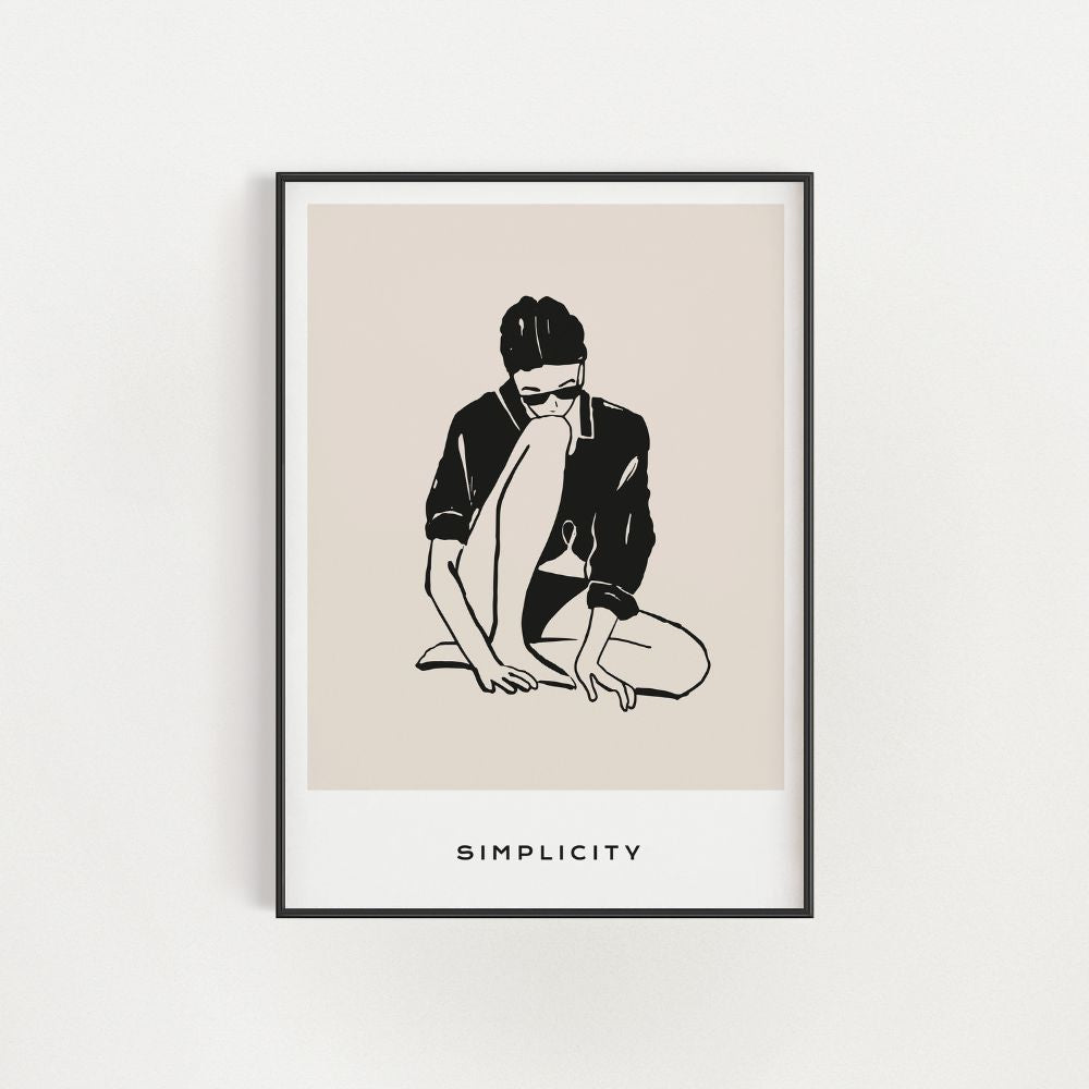 Simply Sitting Wall Art Poster - Yililo