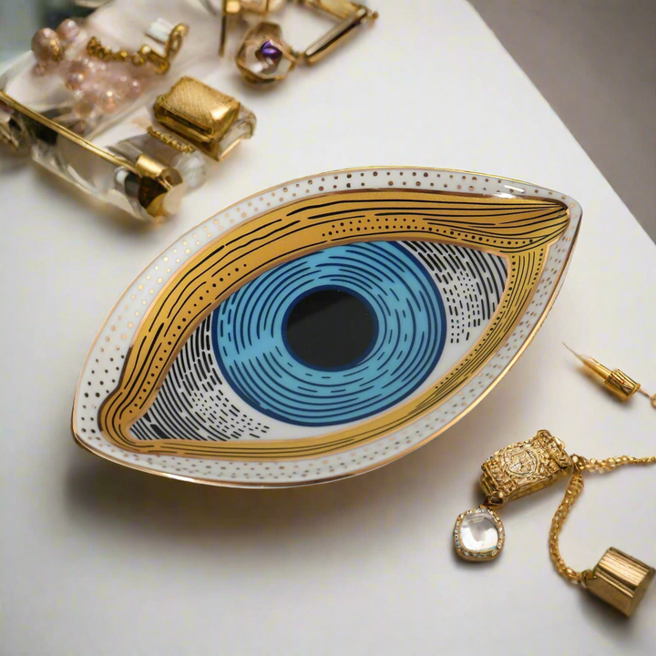 The Evil Eye Trinket Ceramic Dish - Yililo