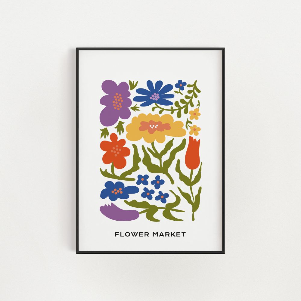 The Flower Market Wall Art Poster - Yililo