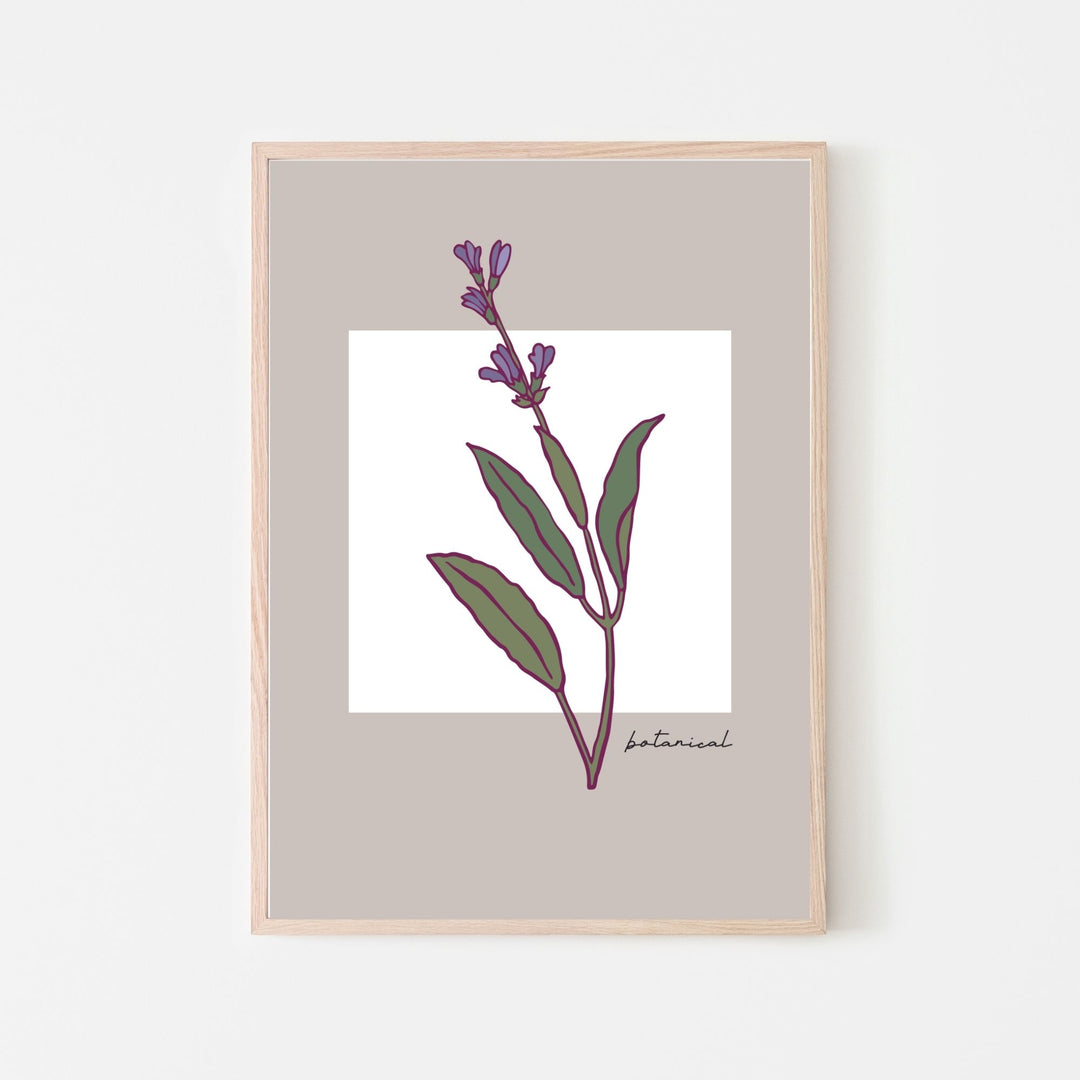 The Lone Purple Flower Fine Wall Art Print - Yililo