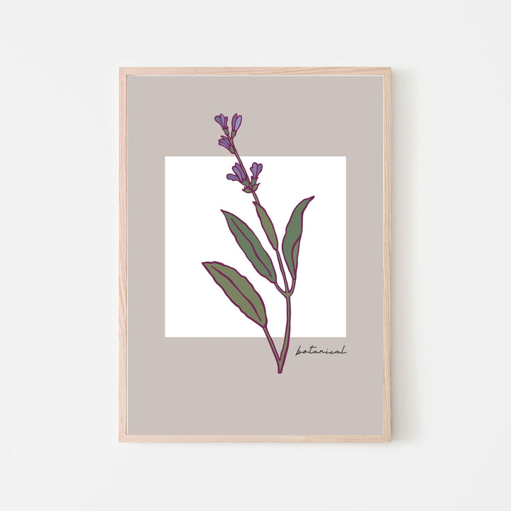 The Lone Purple Flower Fine Wall Art Print - Yililo