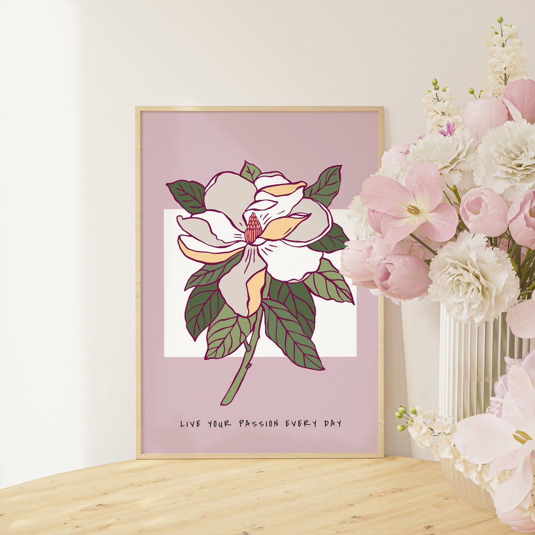 The Passionate Bloom Fine Wall Art Print - Yililo