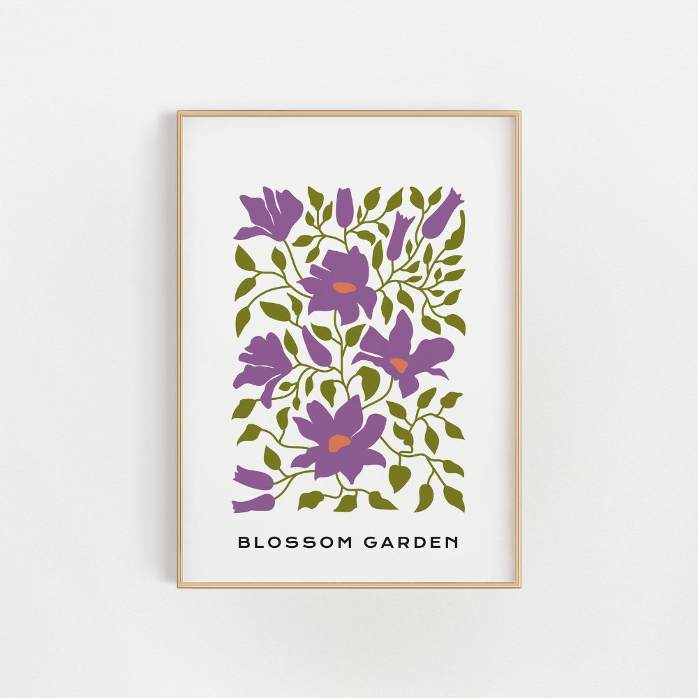 The Purple Blossom Garden Wall Art Poster - Yililo