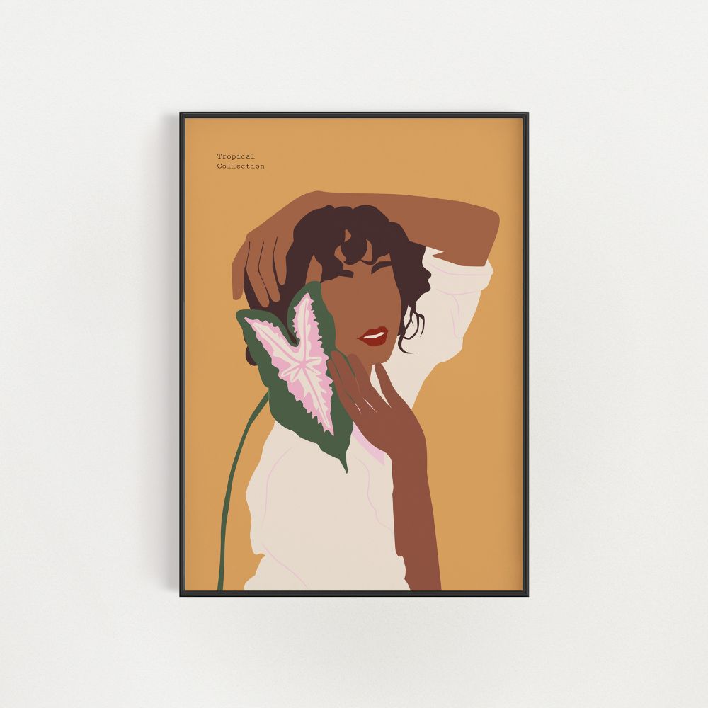 The Tropical Lady Wall Art Poster - Yililo