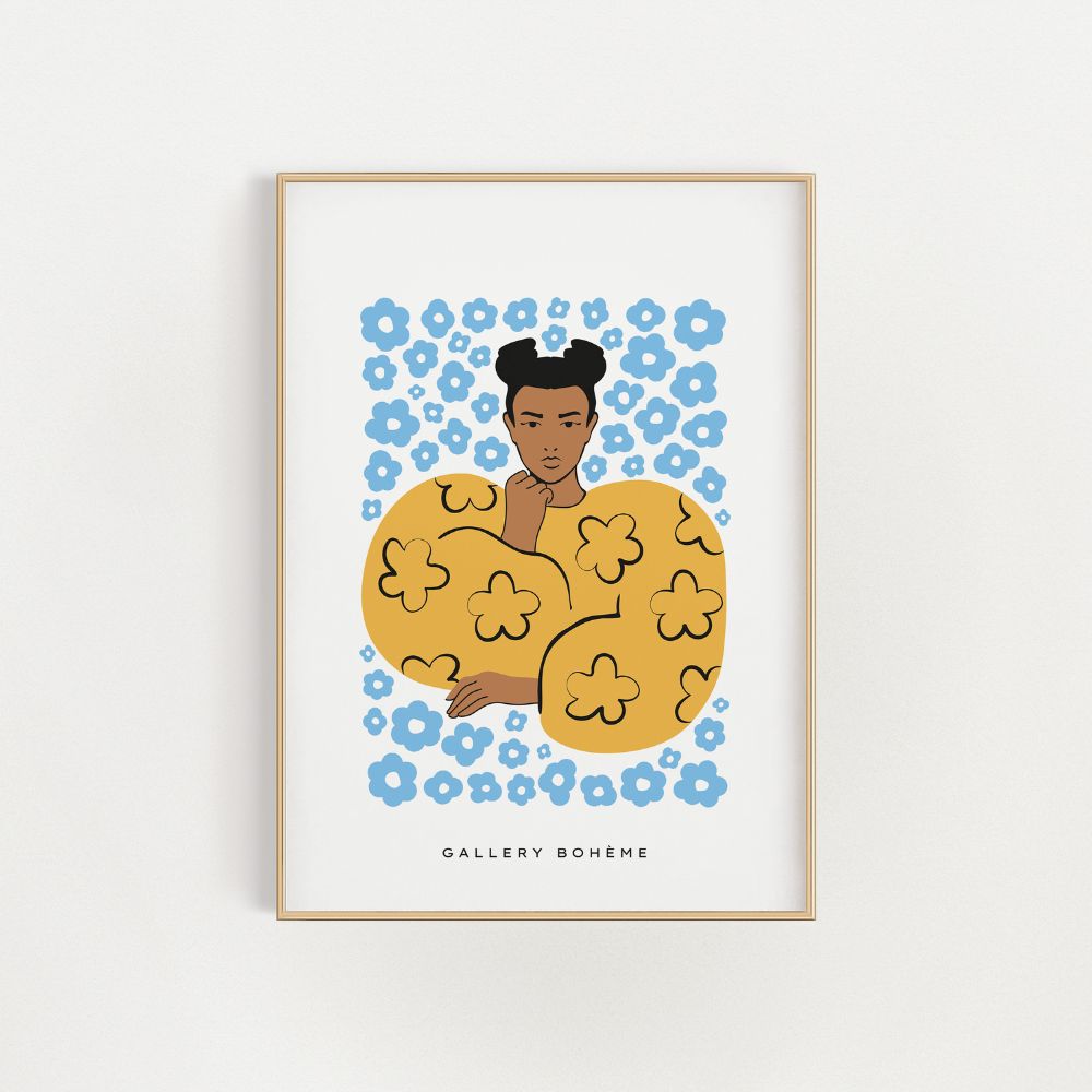 The Yellow Daisy Jumper Wall Art Poster - Yililo