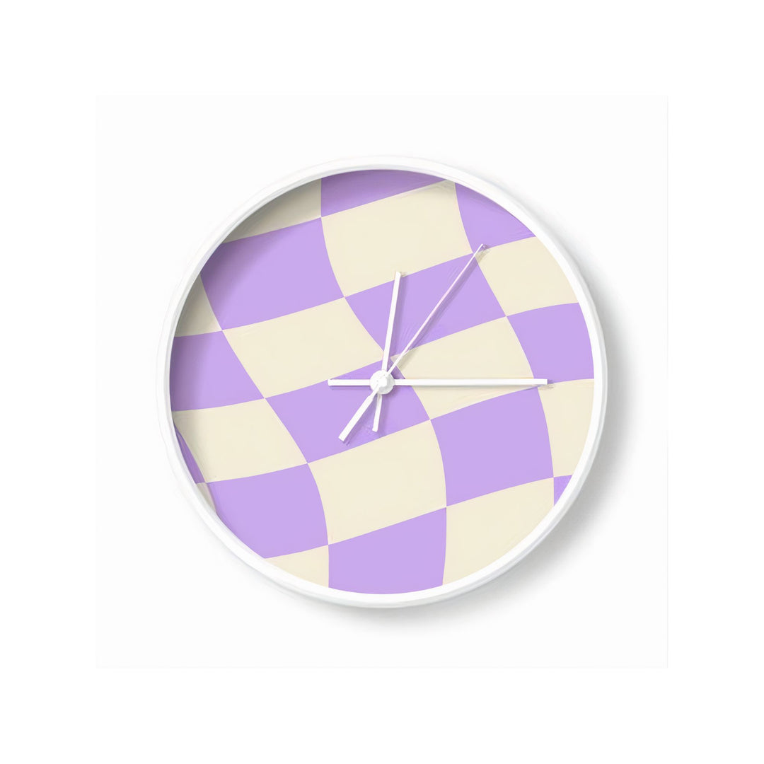 90s Lilac Wavy Wall Clock - Yililo