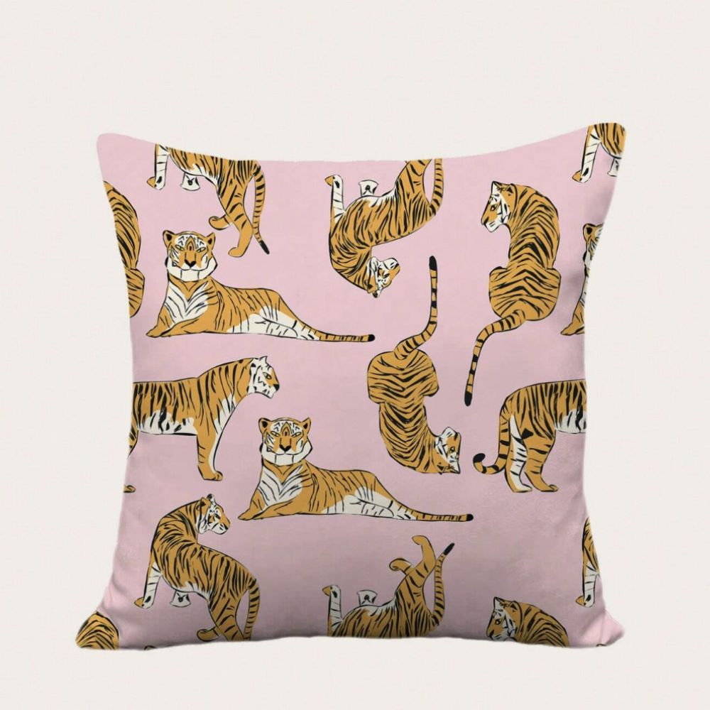 Pink Tiger Cushion Cover 45cm - Yililo