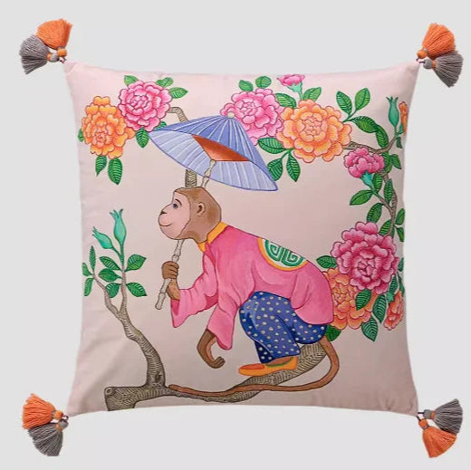 Whimsical Monkey Cushion Cover - Yililo