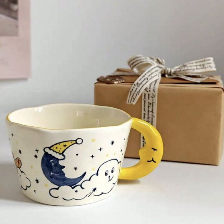 Yellow Moon Handle Cloud Cup - Yililo