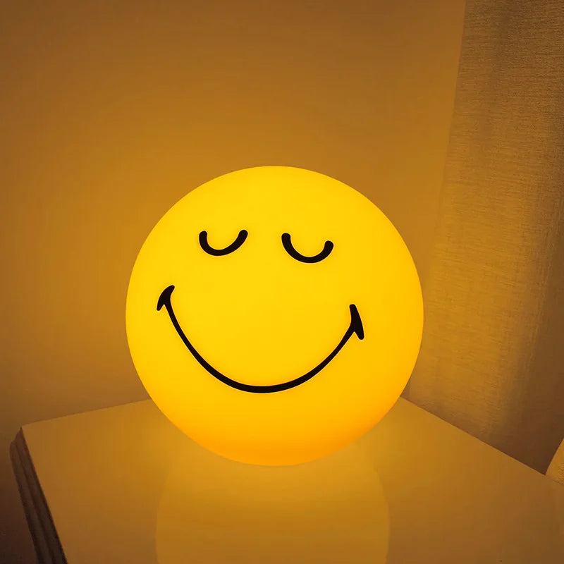 Yellow Smiley Face Table Side Light - Yililo