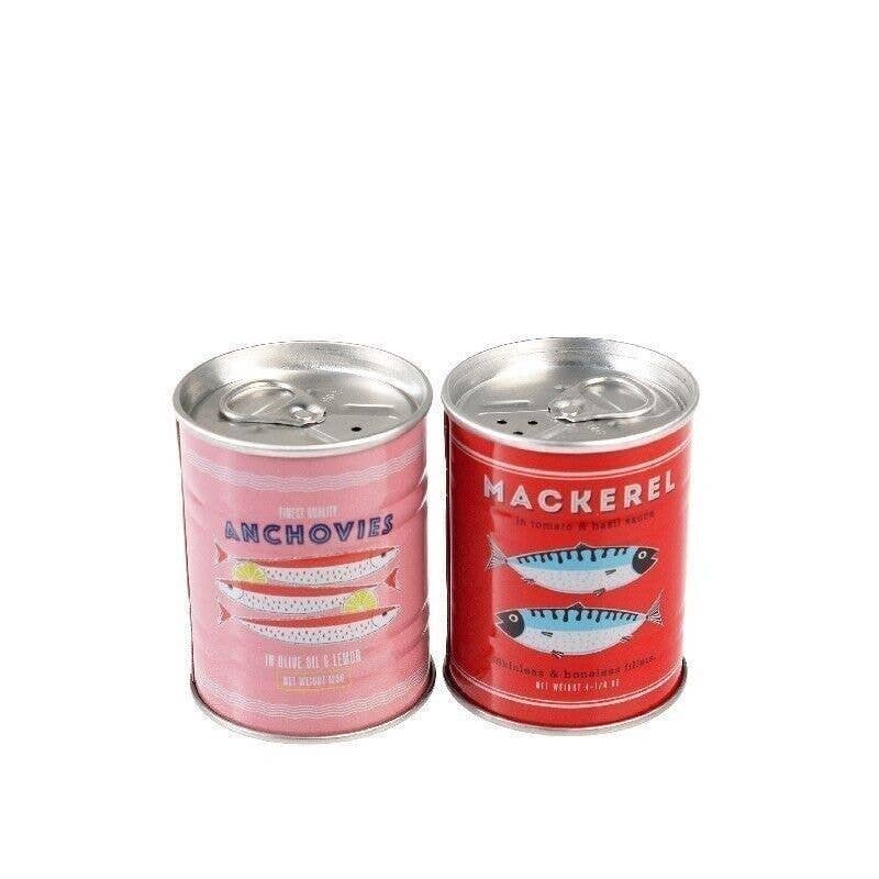 Anchovie Tin Salt And Pepper Shakers