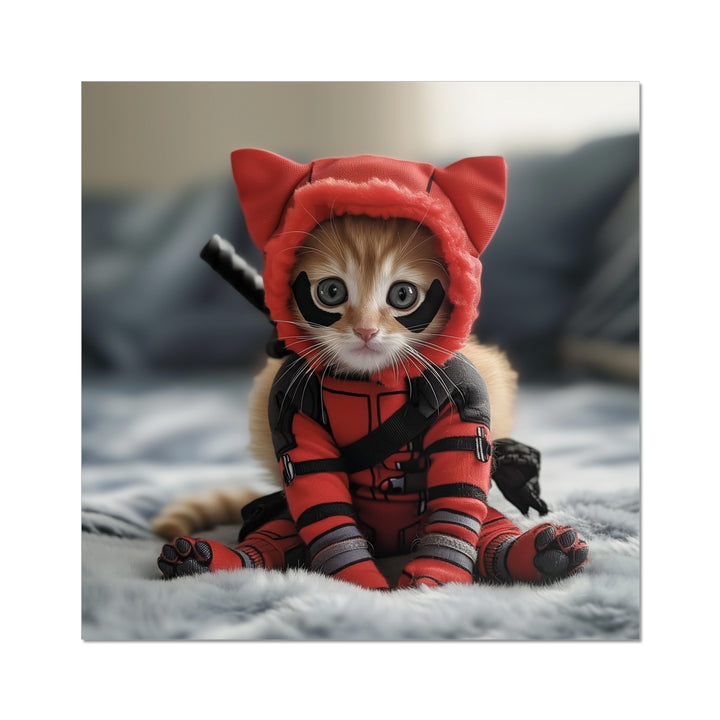 The Deadpool Cat Funny Wall Art Poster - Yililo