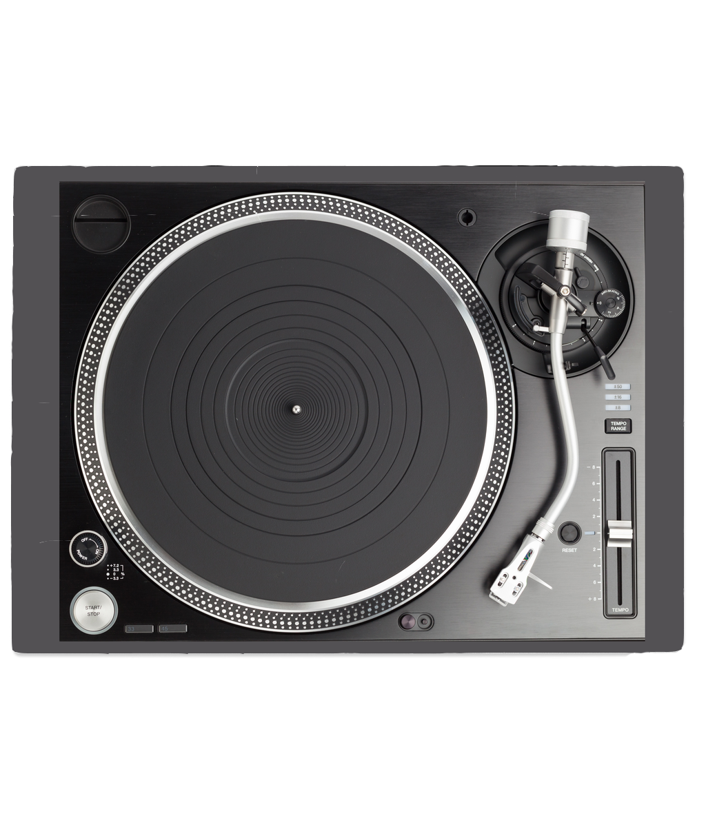 Black Music Glass Chopping Board Record Player - Sale