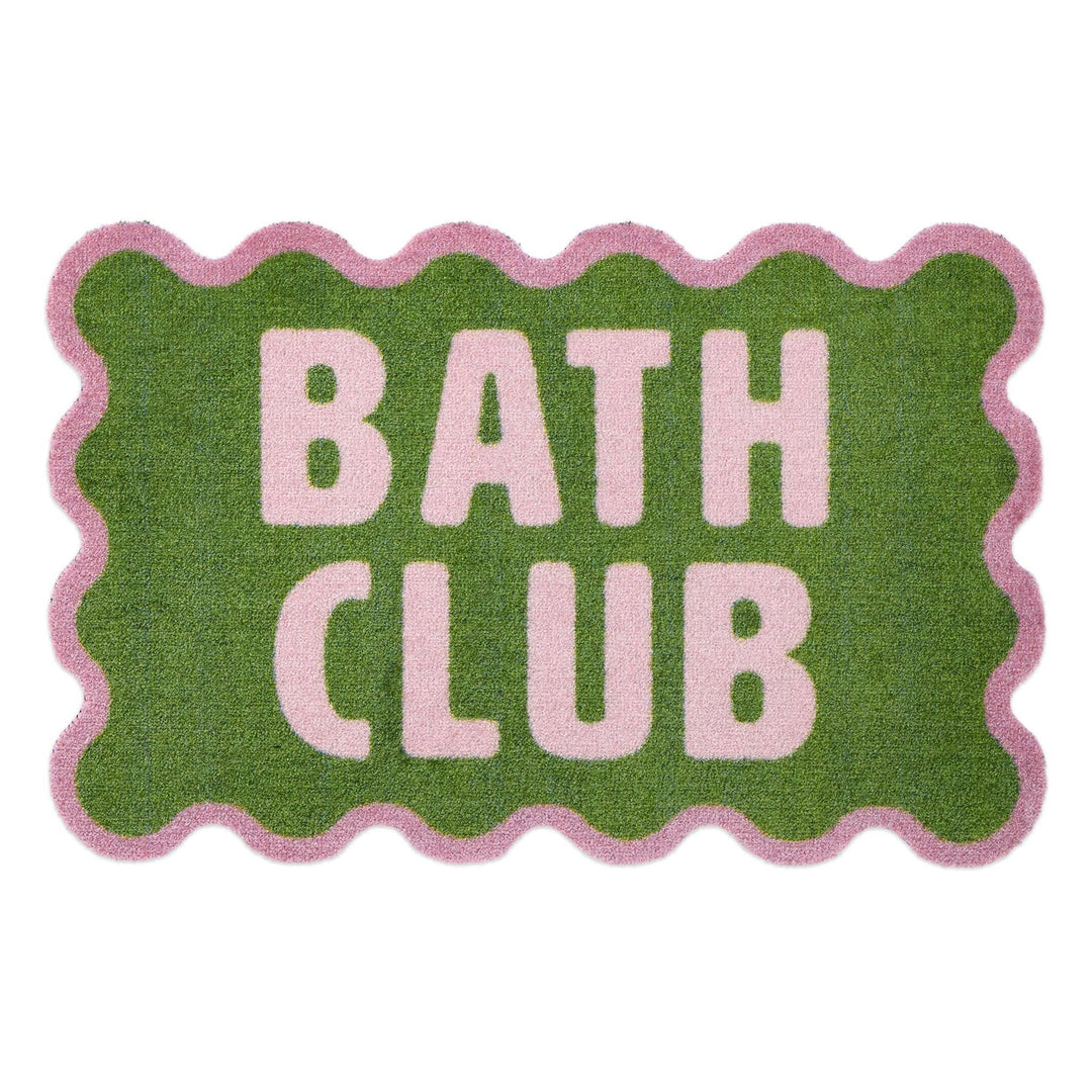 Bath Club Green Scallop Bath Mat 50X75