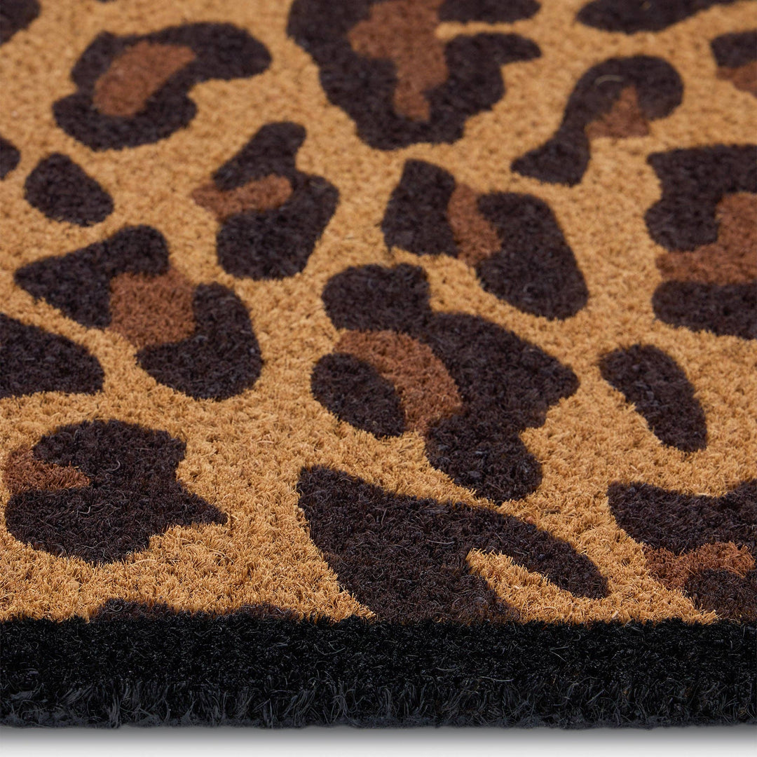 Leopard Print Coir Doormat 45x75