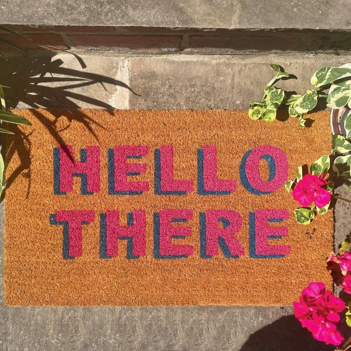 Hello There: Coir Doormat 45x75