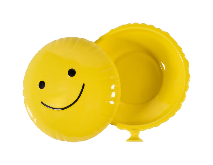 Yellow Smiley Happy Balloon Trinket Box