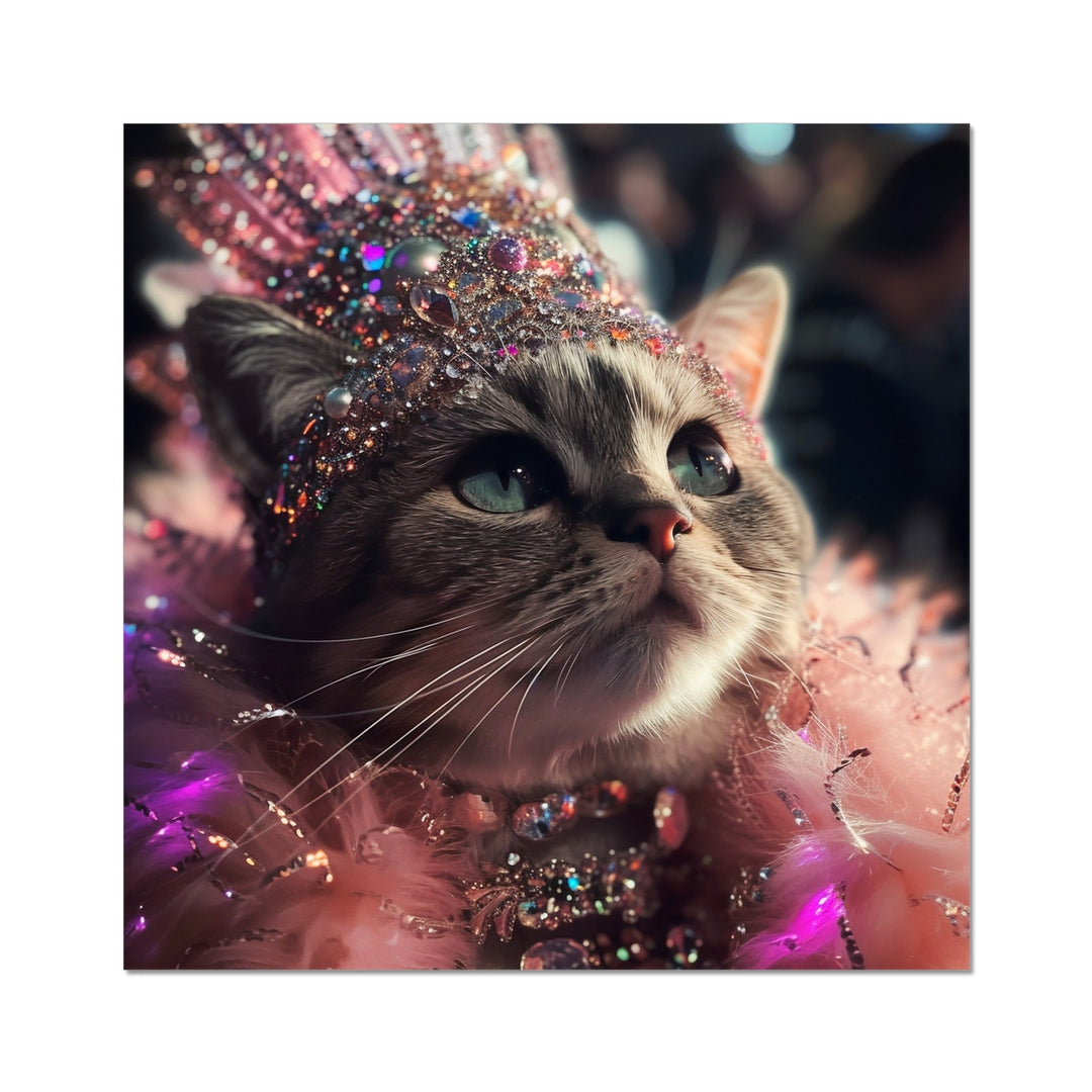 The Glamour Puss Cat Funny Wall Art Poster - Yililo