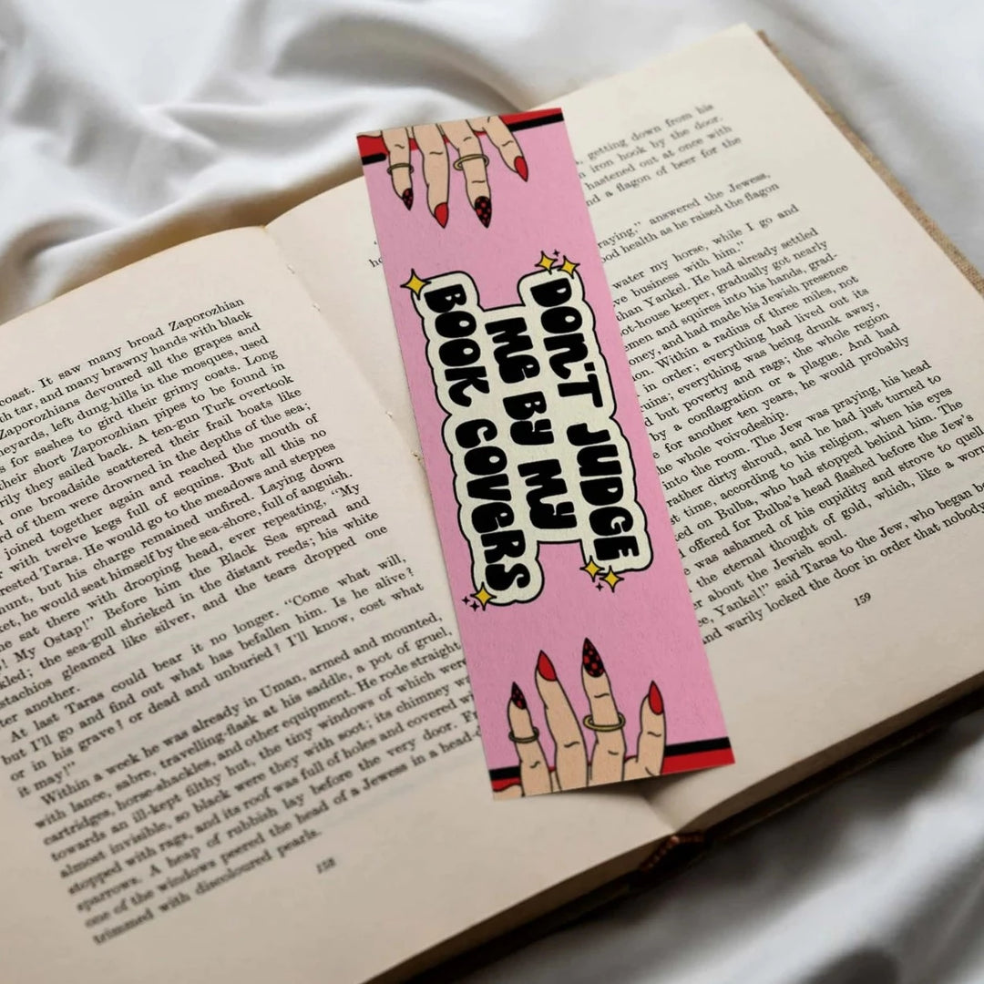 Don't Judge My Book Cover Bookmark With Tassel