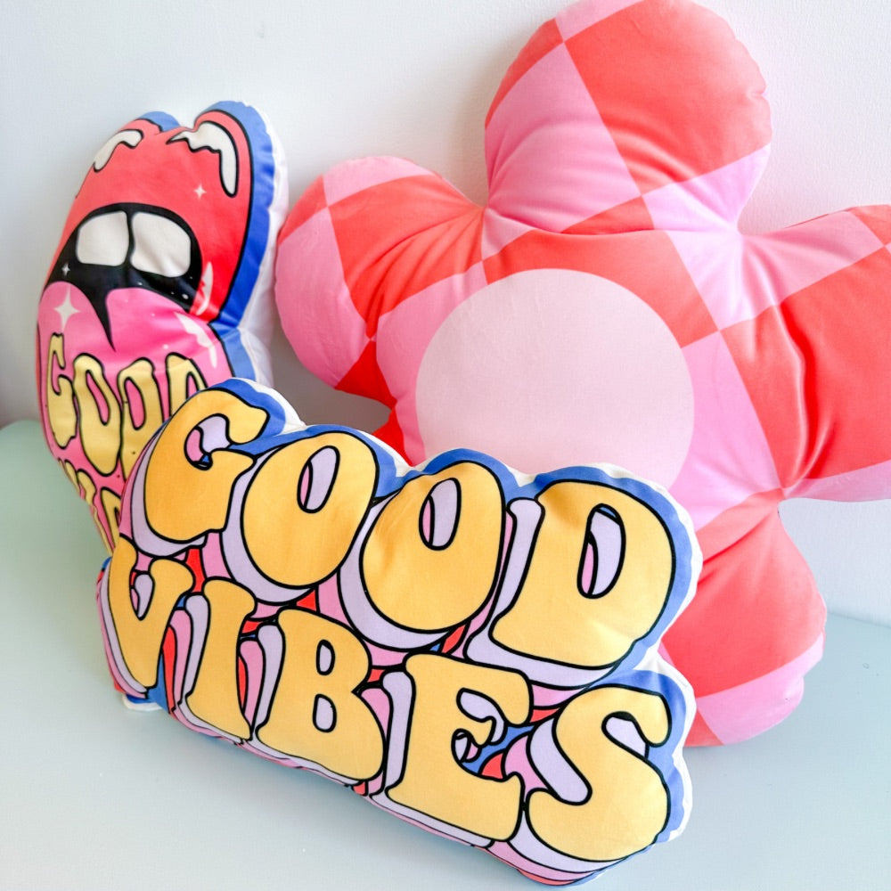 Good Vibes Graphic Novelty Cushion - Yililo