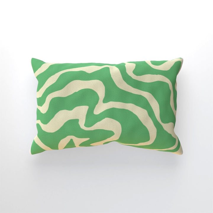 Green Swirl Retro Sofa Bed Cushion - Yililo