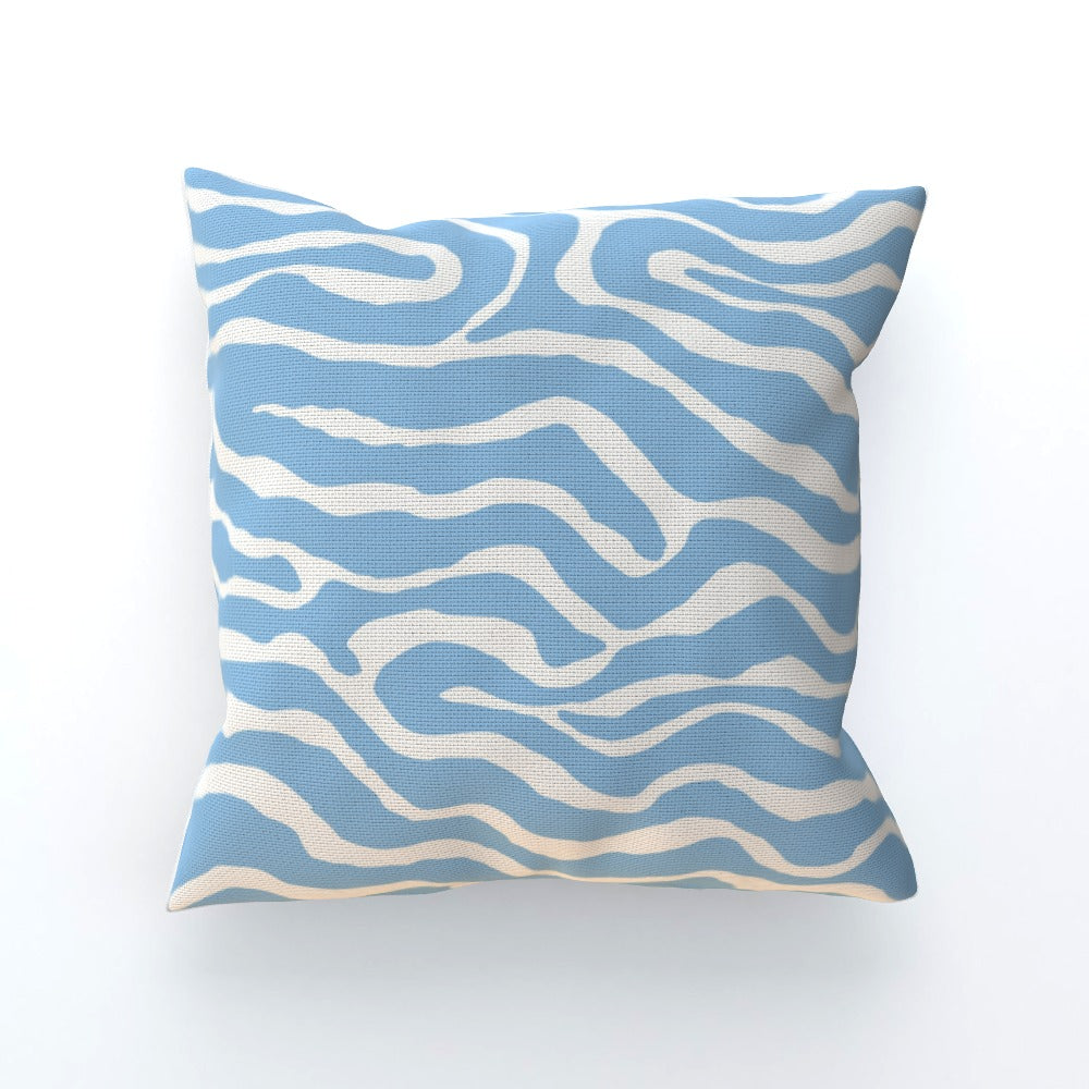 Blue Swirl Retro Sofa Bed Cushion
