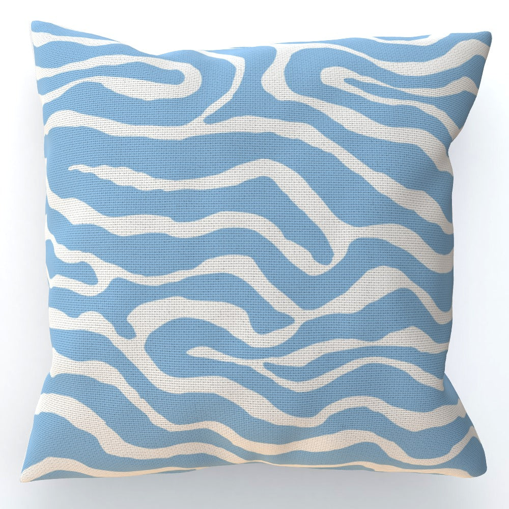 Blue Swirl Retro Sofa Bed Cushion