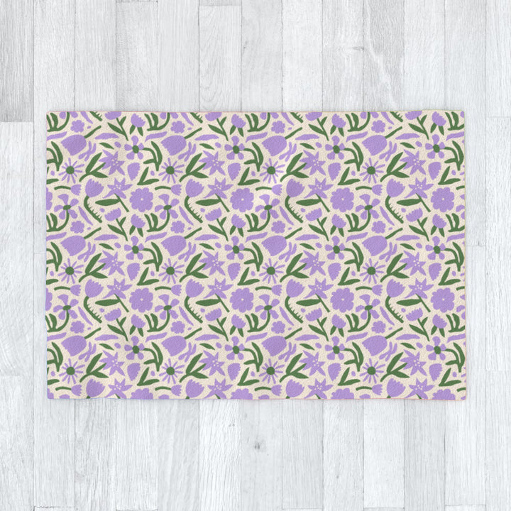 Ditsy Lilac Flower Blanket Throw - Yililo
