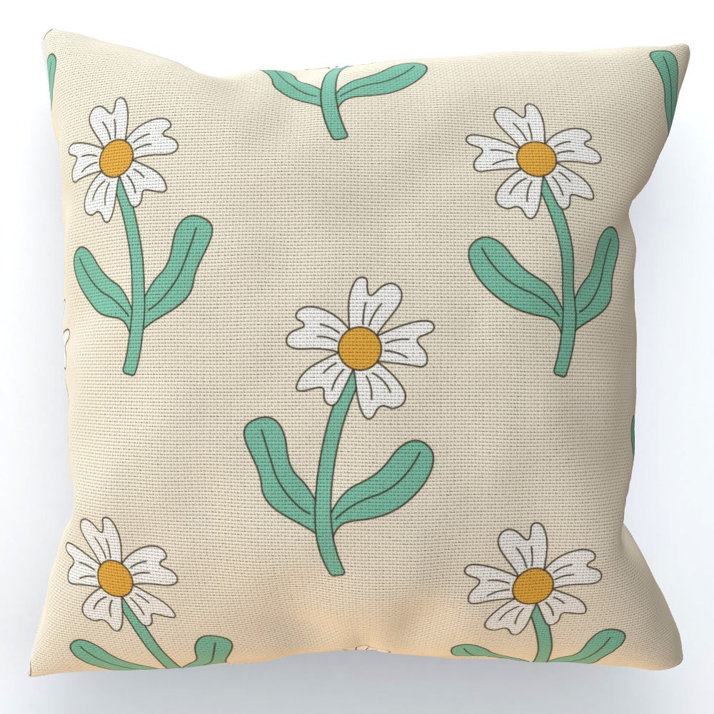 Daisy Cream Sofa Cushion - Yililo