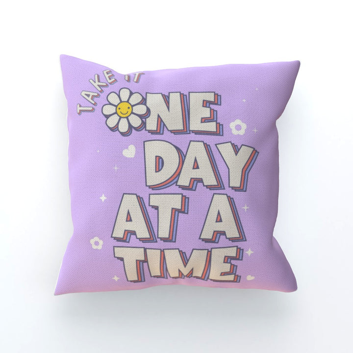 One Day Lilac Colourful Sofa Cushion