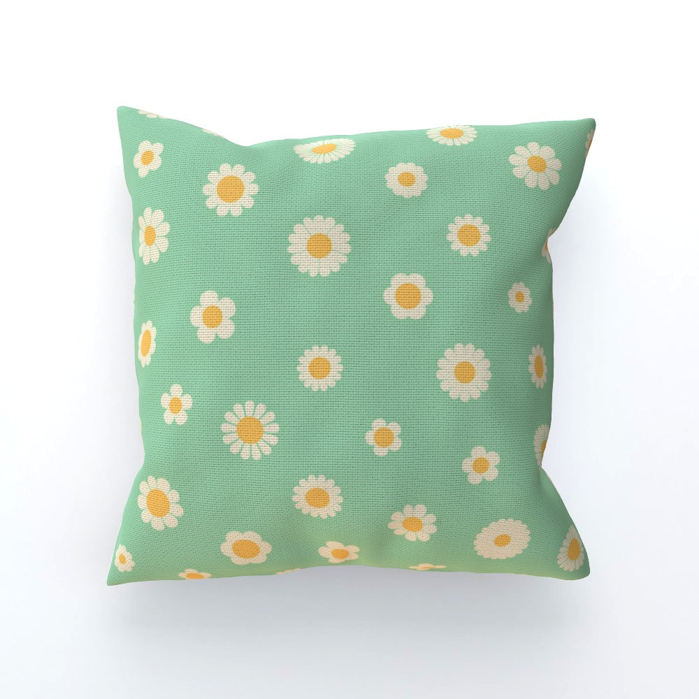 Green Flower Ditsy Cushion – Yililo - Main Image