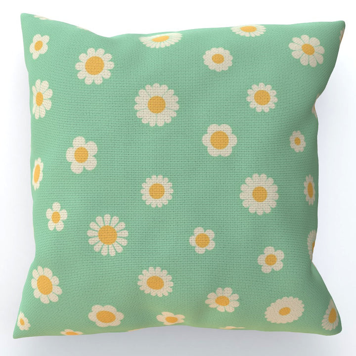 Green Flower Ditsy Cushion - Yililo