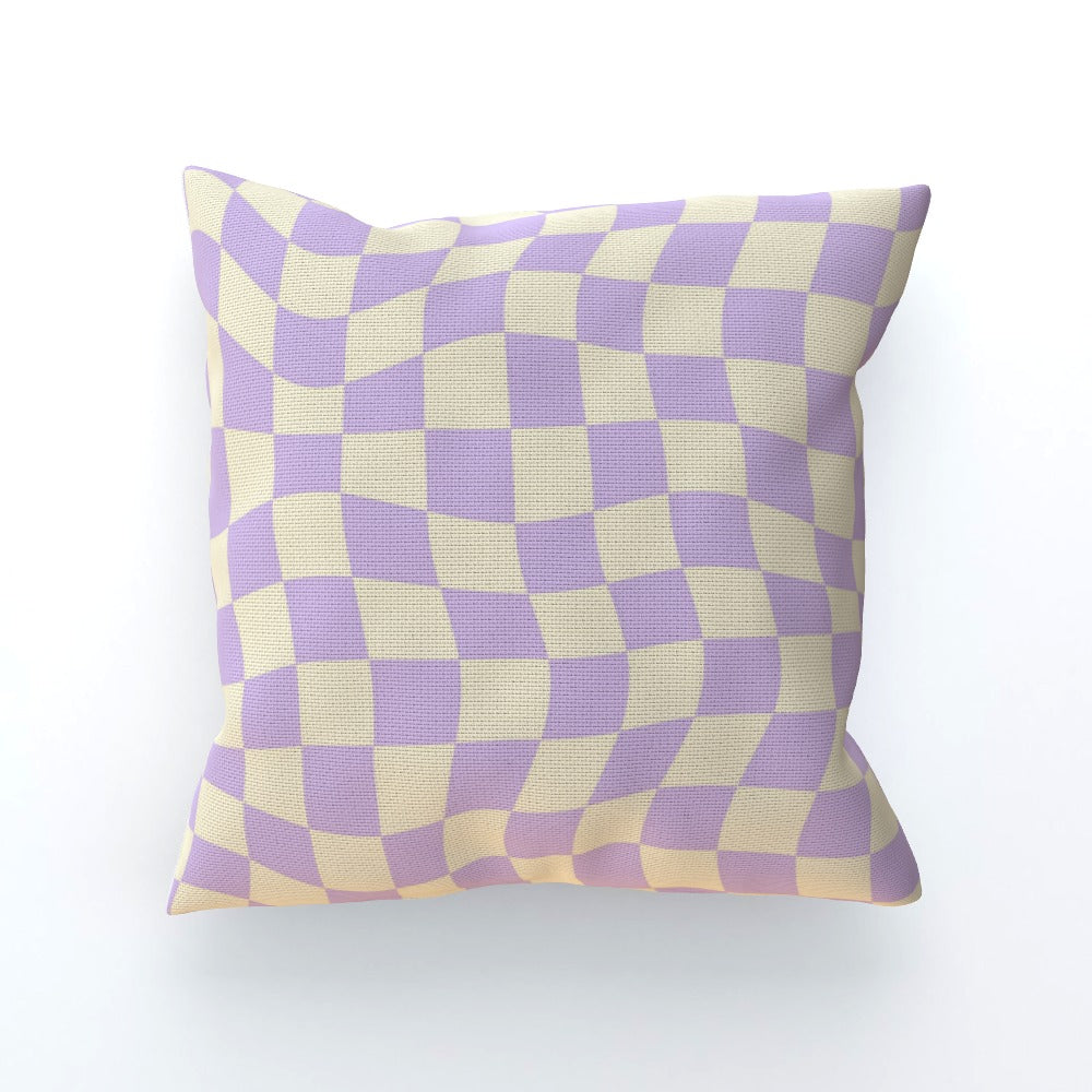 Lilac Check 90s Cushion - Yililo