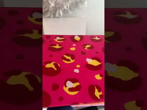 Dark Pink And Yellow Glass Chopping Board