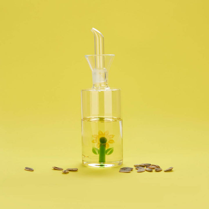 Sunflower Glass Oil Bottle